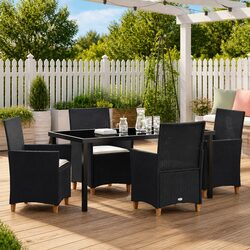5-Piece Black Garden Dining Set Specifications