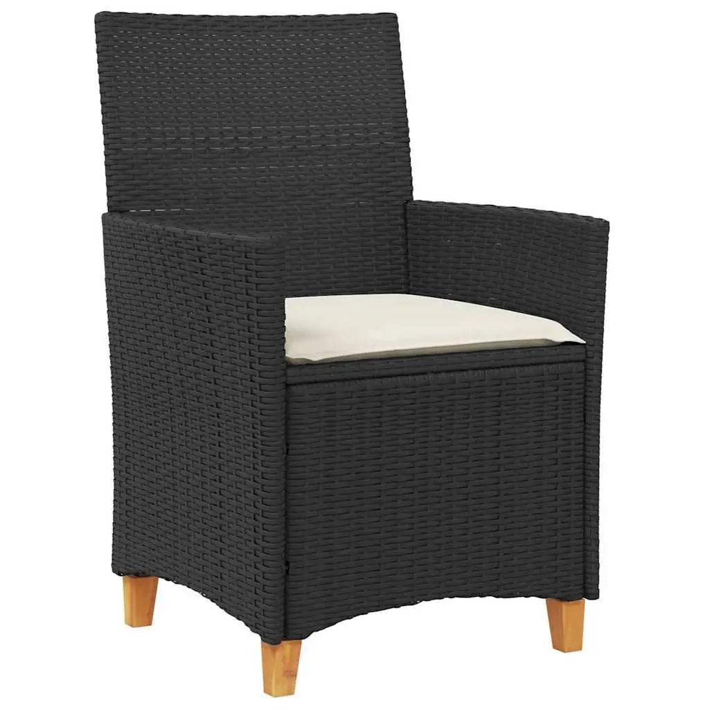 5-Piece Black Garden Dining Set