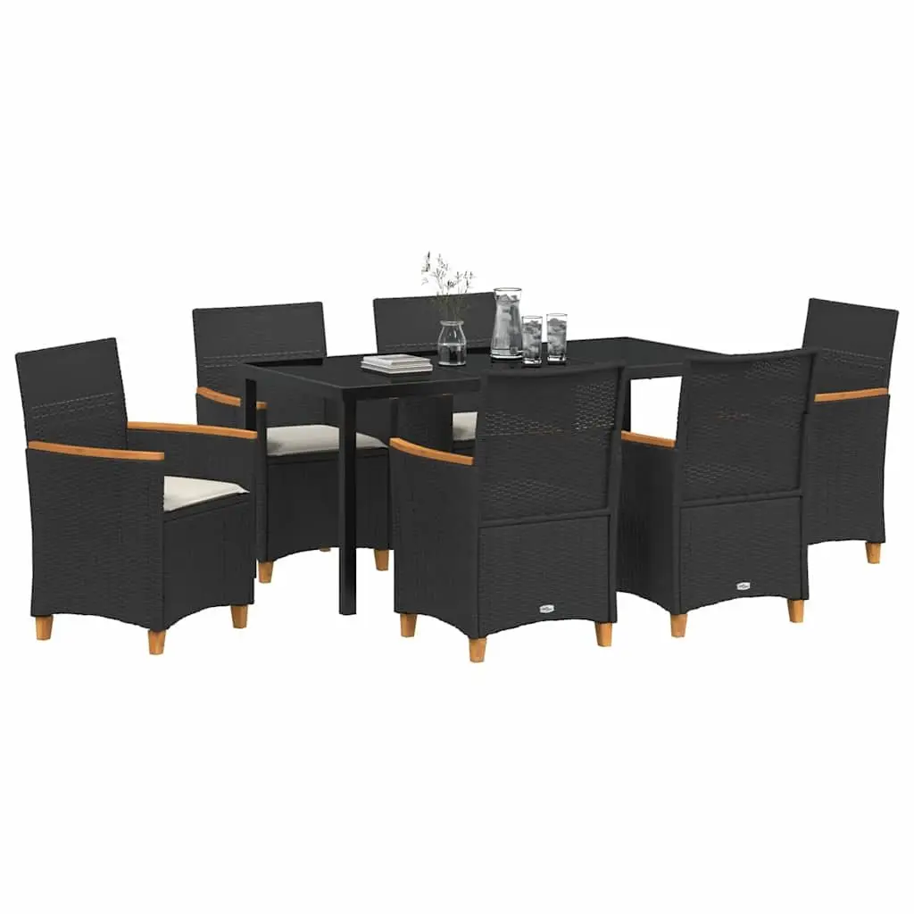 7-Piece Garden Dining Set with Steel Frame