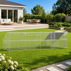 Outdoor Chicken Cage Specifications: 800x200x200 cm, Steel & PE