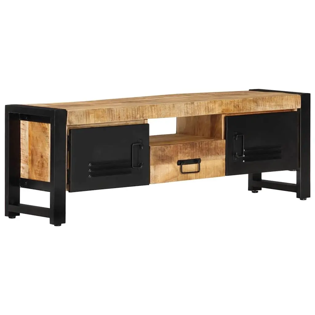 TV Cabinet Living Room 120x30x40 cm Solid Wood Media Storage Unit with Doors and Drawer