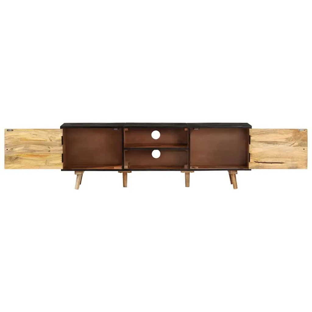 TV Cabinet Living Room Bedroom 140x30x46 cm Rough Mango Wood Acacia