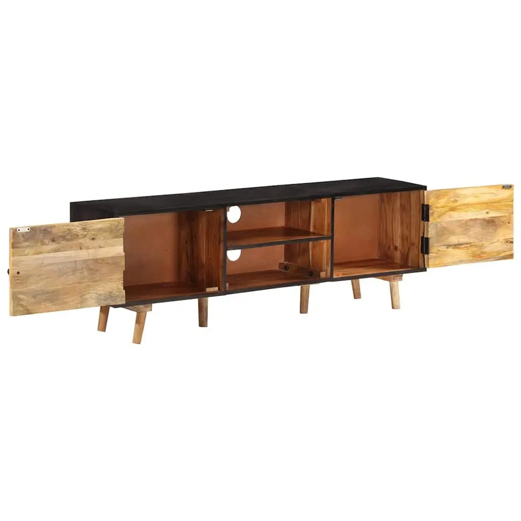 TV Cabinet Living Room Bedroom 140x30x46 cm Rough Mango Wood Acacia
