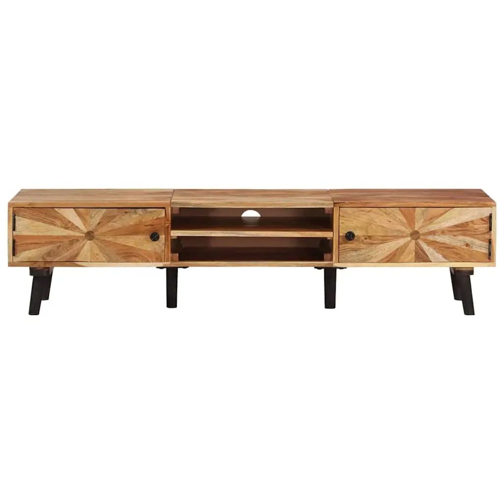 TV Cabinet Living Room 145x35x35 cm Solid Wood Acacia Brown Storage Furniture
