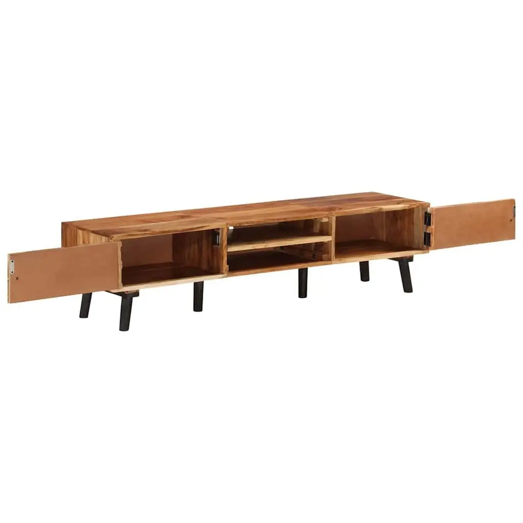 TV Cabinet Living Room 145x35x35 cm Solid Wood Acacia Brown Storage Furniture