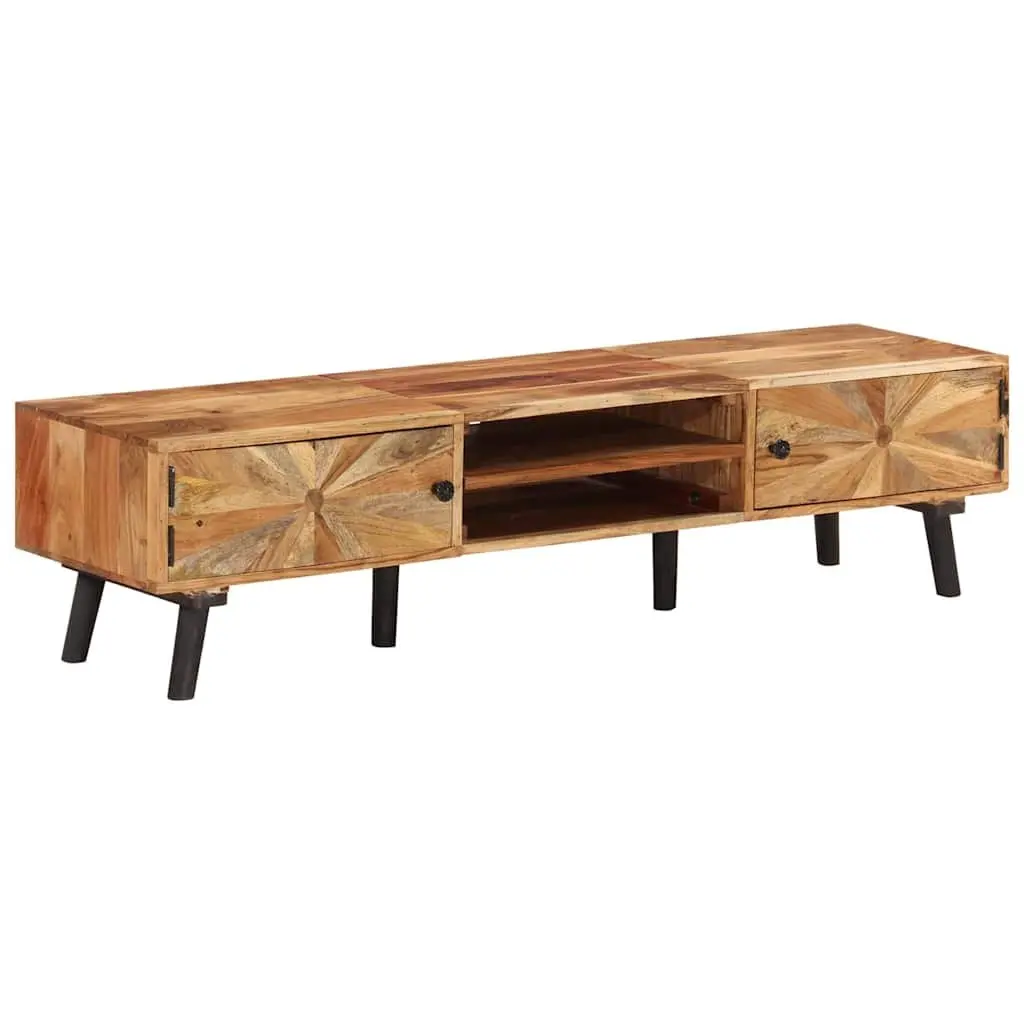 TV Cabinet Living Room 145x35x35 cm Solid Wood Acacia Brown Storage Furniture