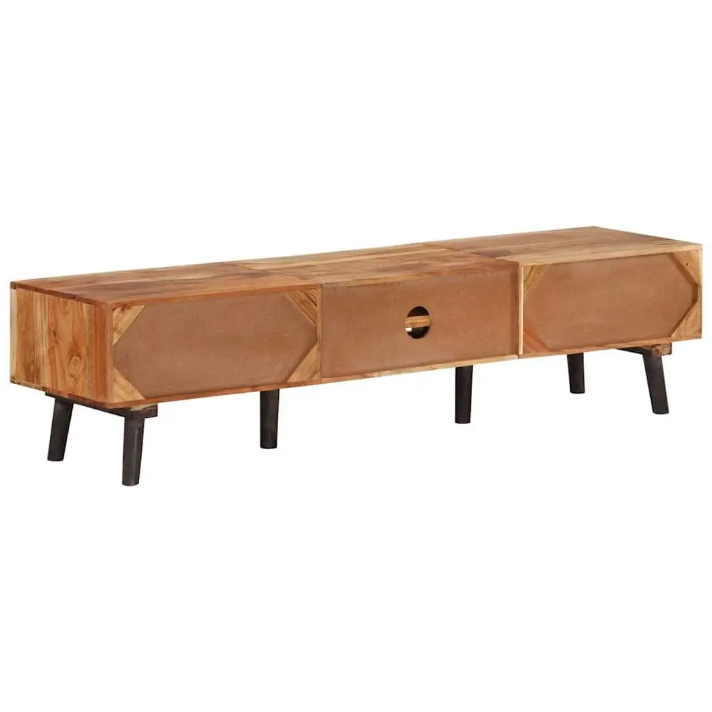 TV Cabinet Living Room 145x35x35 cm Solid Wood Acacia Brown Storage Furniture