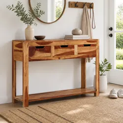 Wooden Console Table Specifications: 110x35x75 cm