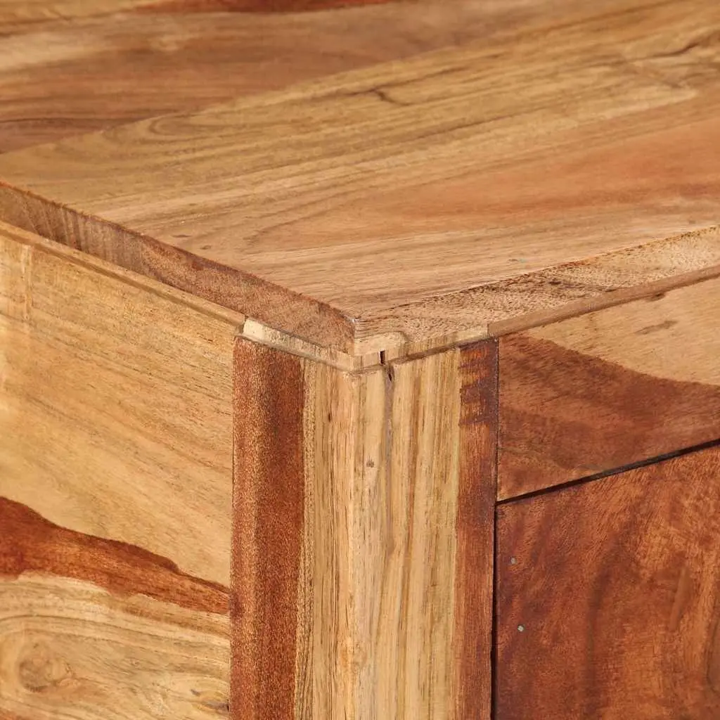 Wooden Console Table 110x35x75 cm Solid Acacia Side Hallway End Table 3 Drawer