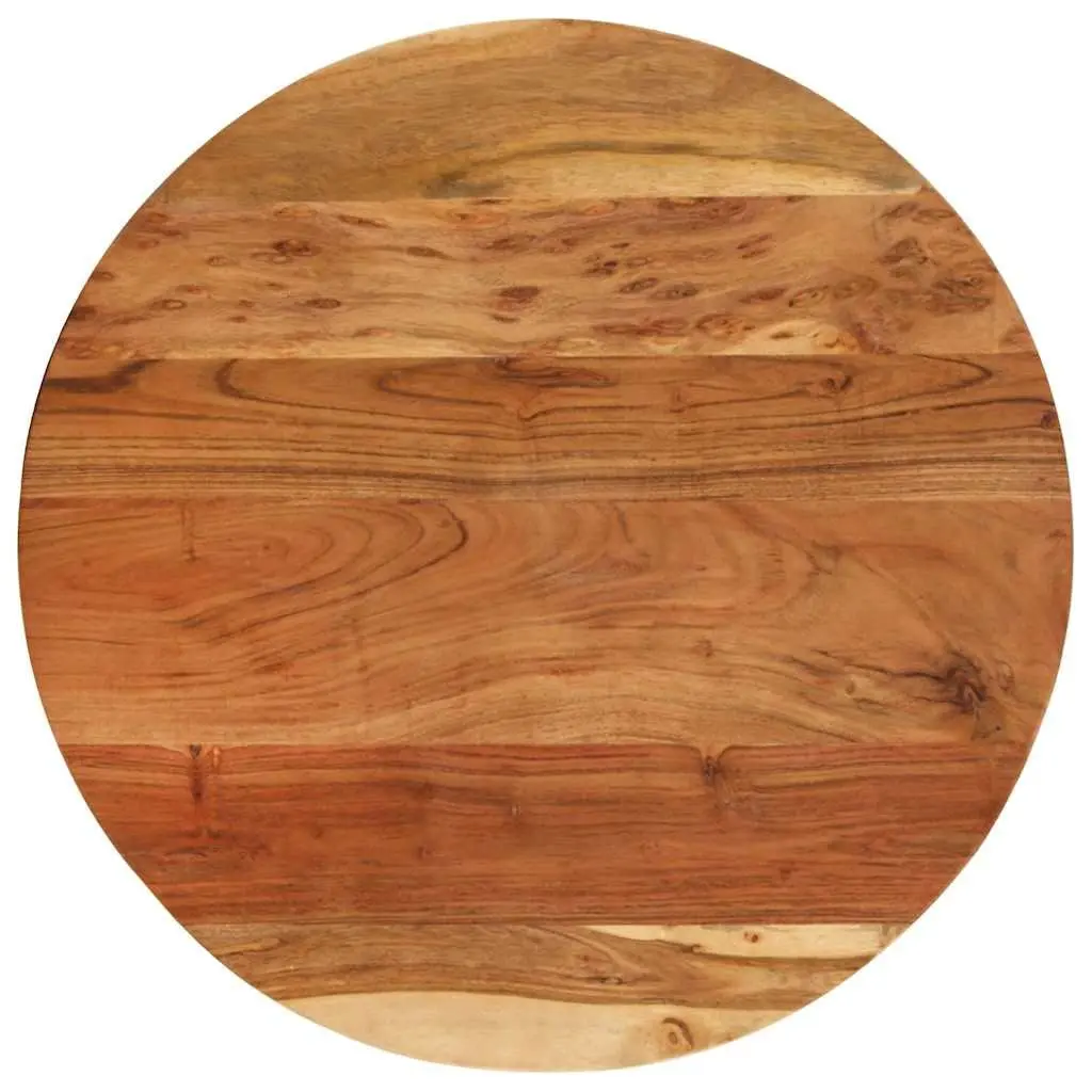 60cm Adjustable Side Table with Solid Acacia Wood