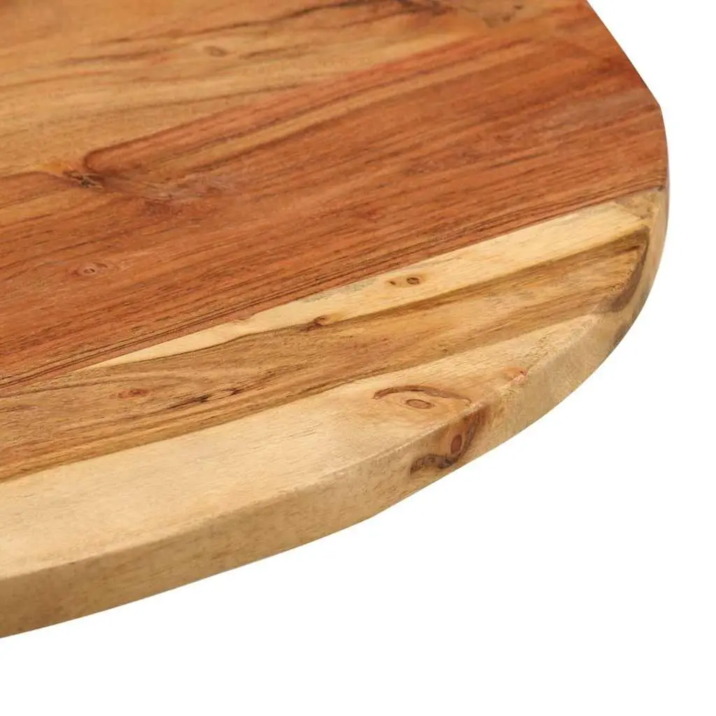 60cm Adjustable Side Table with Solid Acacia Wood