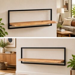 Dimensions: 100 x 24 x 35 cm Floating Wall Shelves - 2 pcs