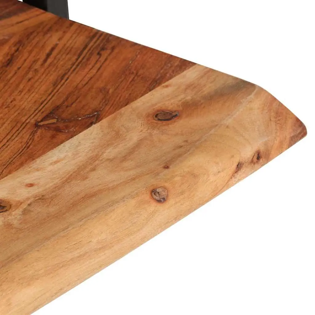 Wooden Wall Shelves Floating for Home 60 x 25 x 35 cm Set of 2 Brown Acacia Shelf Storage Display