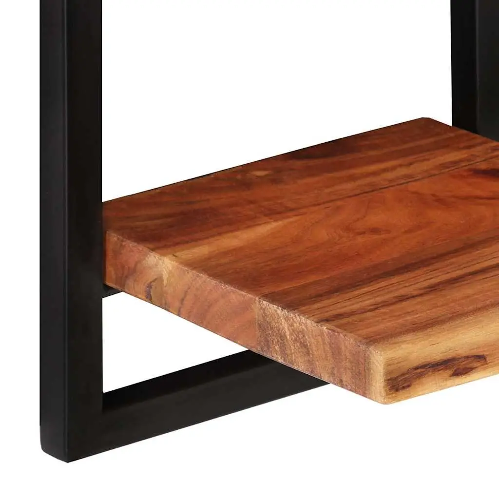 Wall Shelves Floating Wooden Storage Display for Home 25 x 25 x 75 cm Brown Acacia 2 Pieces