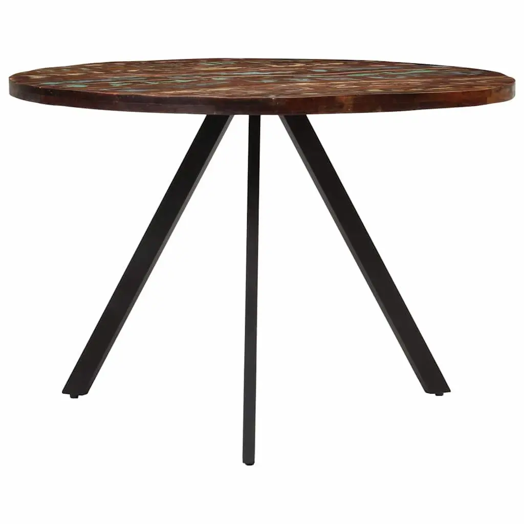 Dining Table 110x75 cm Solid Reclaimed Wood Kitchen Furniture Vintage Style