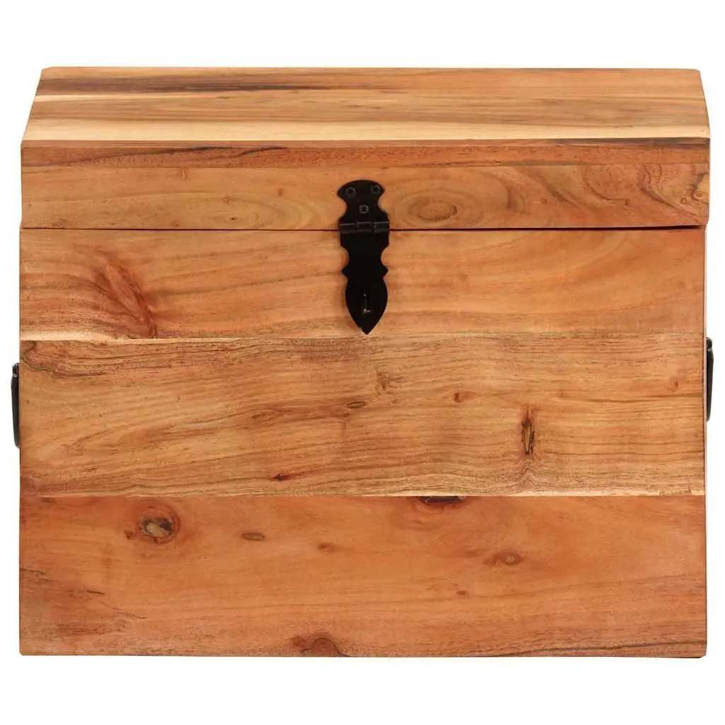 Storage Chest Solid Wood Acacia 39x28x31cm Brown Wooden Storage Box Bedroom