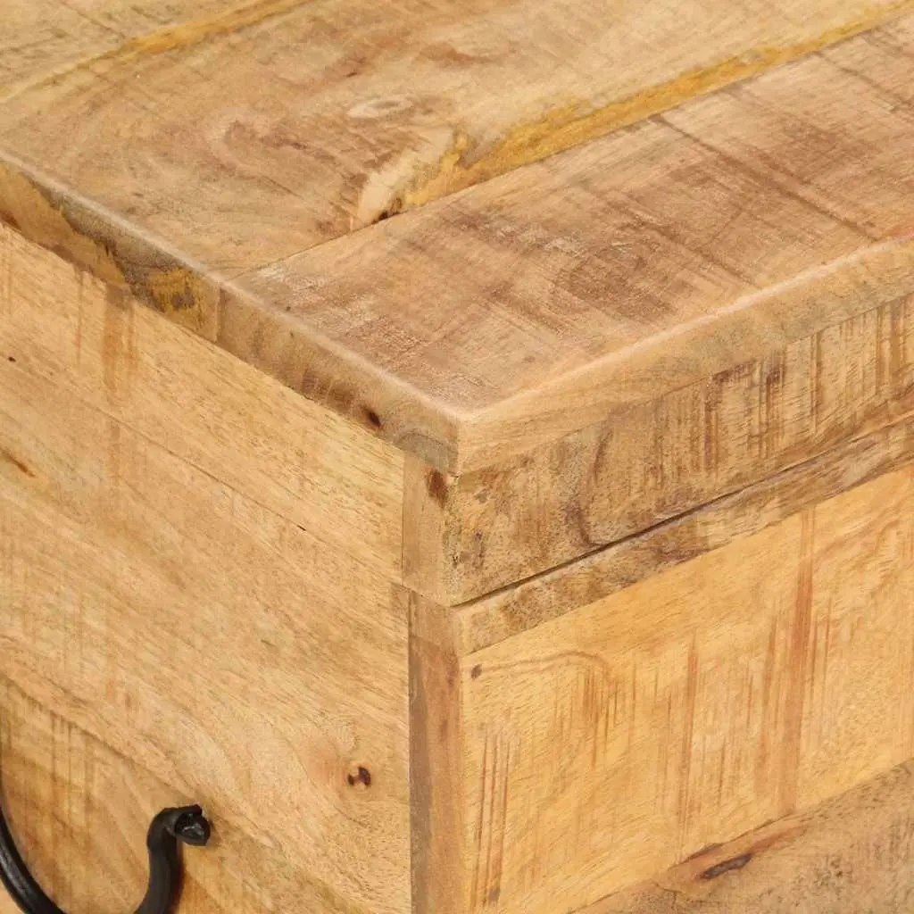 Storage Chest Antique Style Solid Mango Wood Box 39x28x31cm Home Organization Furniture