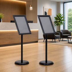 Aluminium Poster Stand - 45 x 32.7 x 108 cm, 2 Pieces