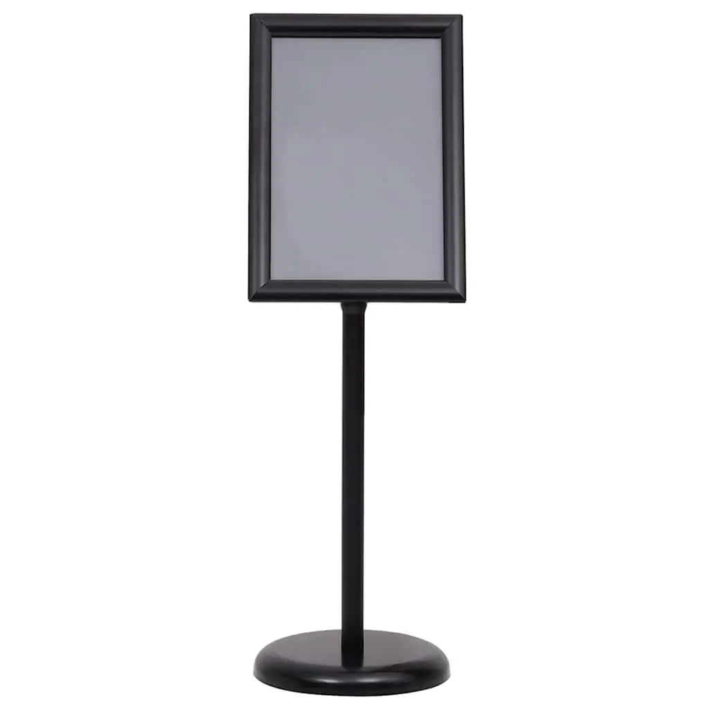 Poster Stand Indoor Outdoor 2 Pieces Black 45 x 32.7 x 108 cm Aluminium Frame Height Adjustable