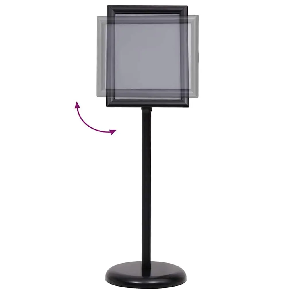 Poster Stand 2 pcs Black 32.7 x 24 x 108 cm Height-Adjustable Rotatable Display