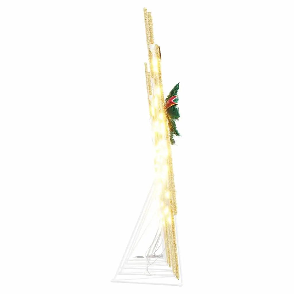 LED Reindeers 5 pcs Gold Fabric Christmas Holiday Home Garden Decoration Lights