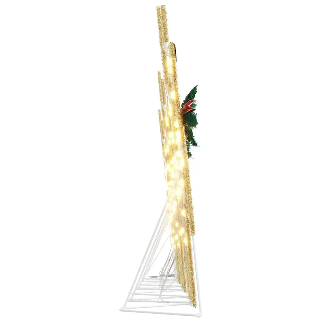 LED Reindeer Decorations Indoor Outdoor 7 Piece Gold Fabric Art Deco Christmas Holiday