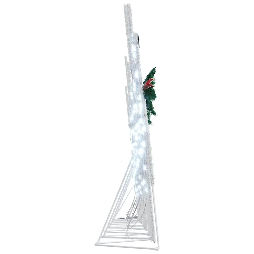 LED Reindeer Decorations Indoor Outdoor 7 Piece White Fabric Art Deco Style Christmas Holiday