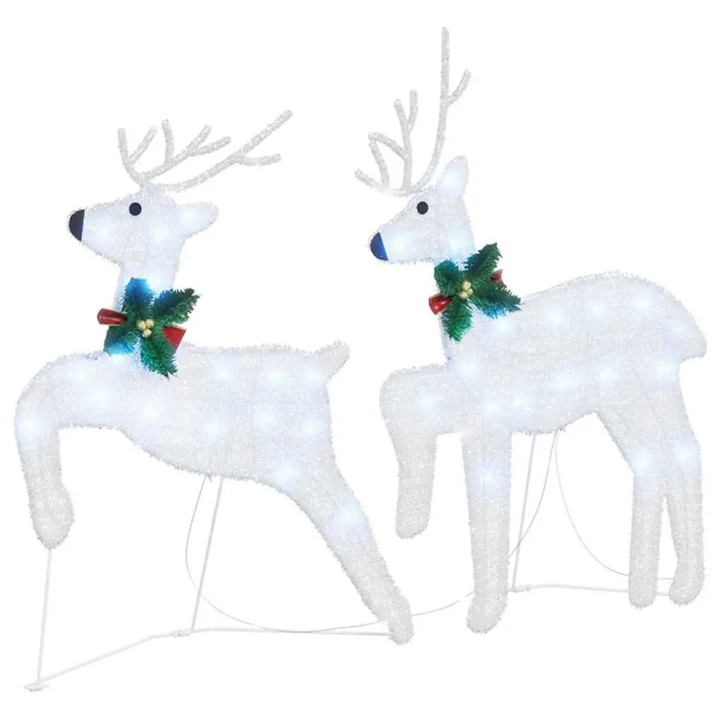 LED Reindeers Indoor Outdoor Silver 4 Piece Holiday Decorations