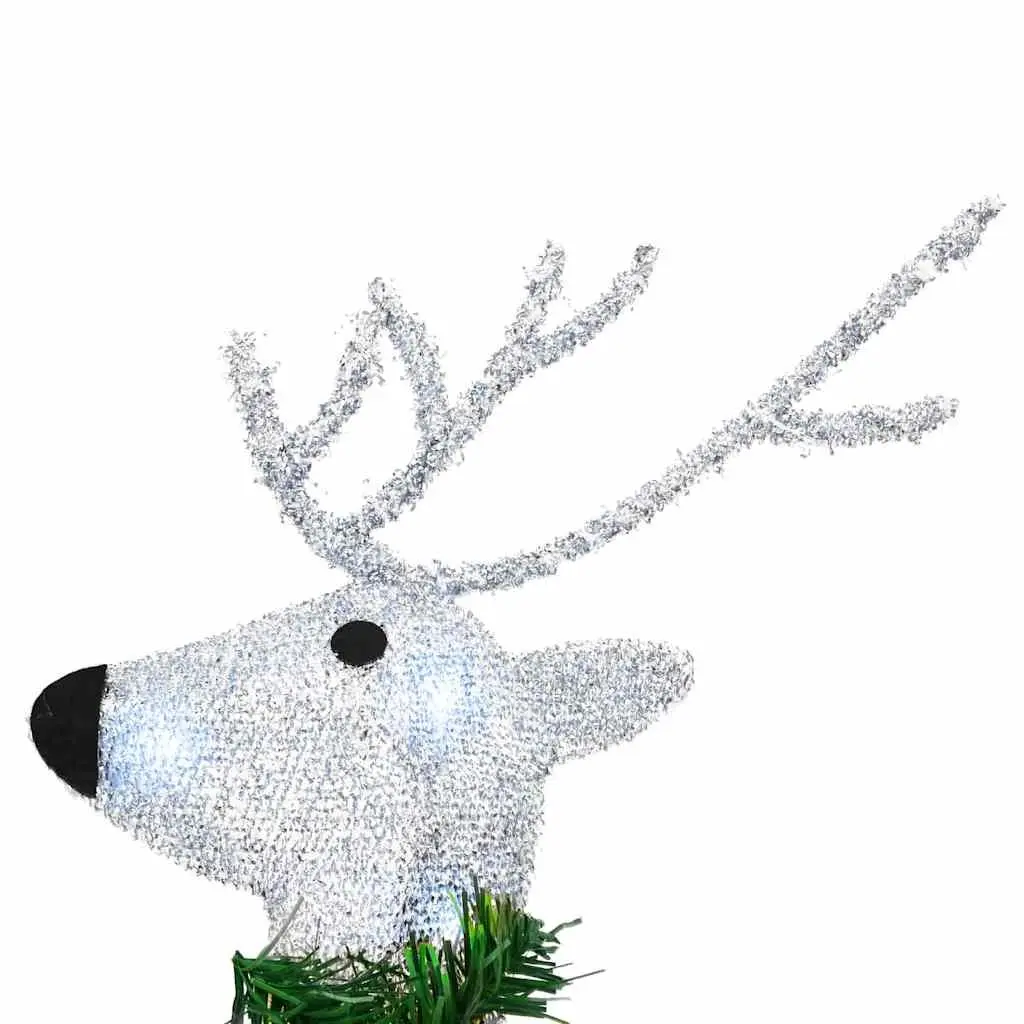 LED Reindeers Indoor Outdoor Silver 4 Piece Holiday Decorations