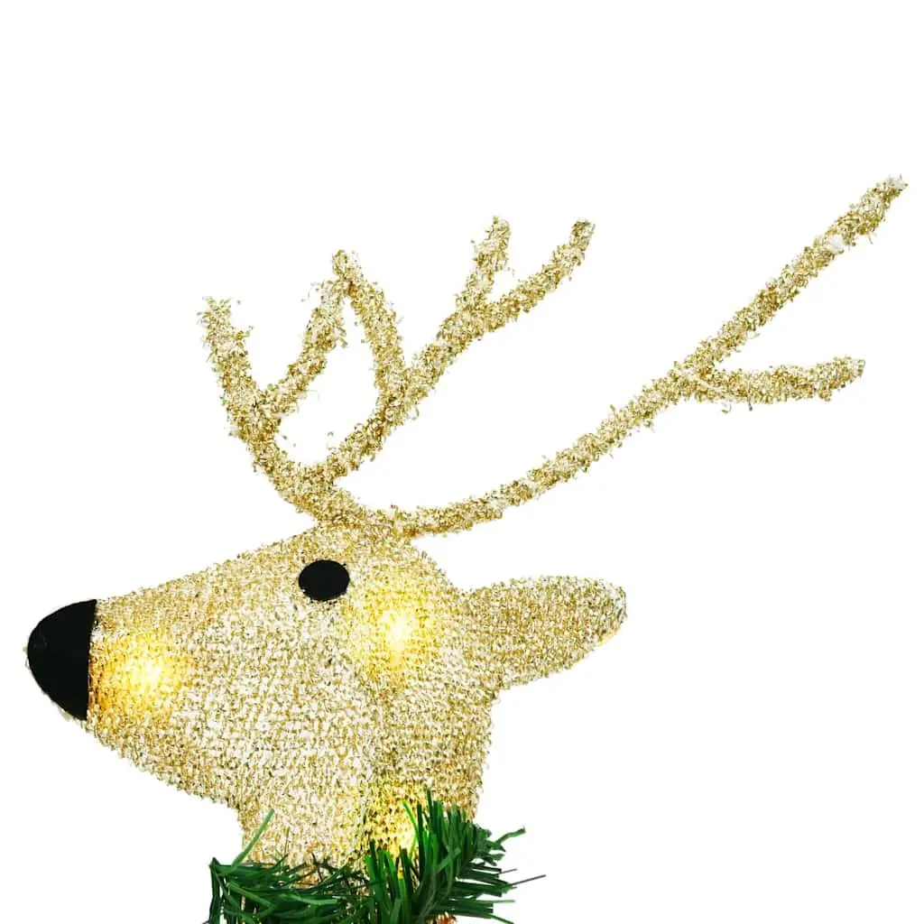 LED Reindeer Christmas Decorations 6 Pieces Gold Holiday Festive Lights Home
