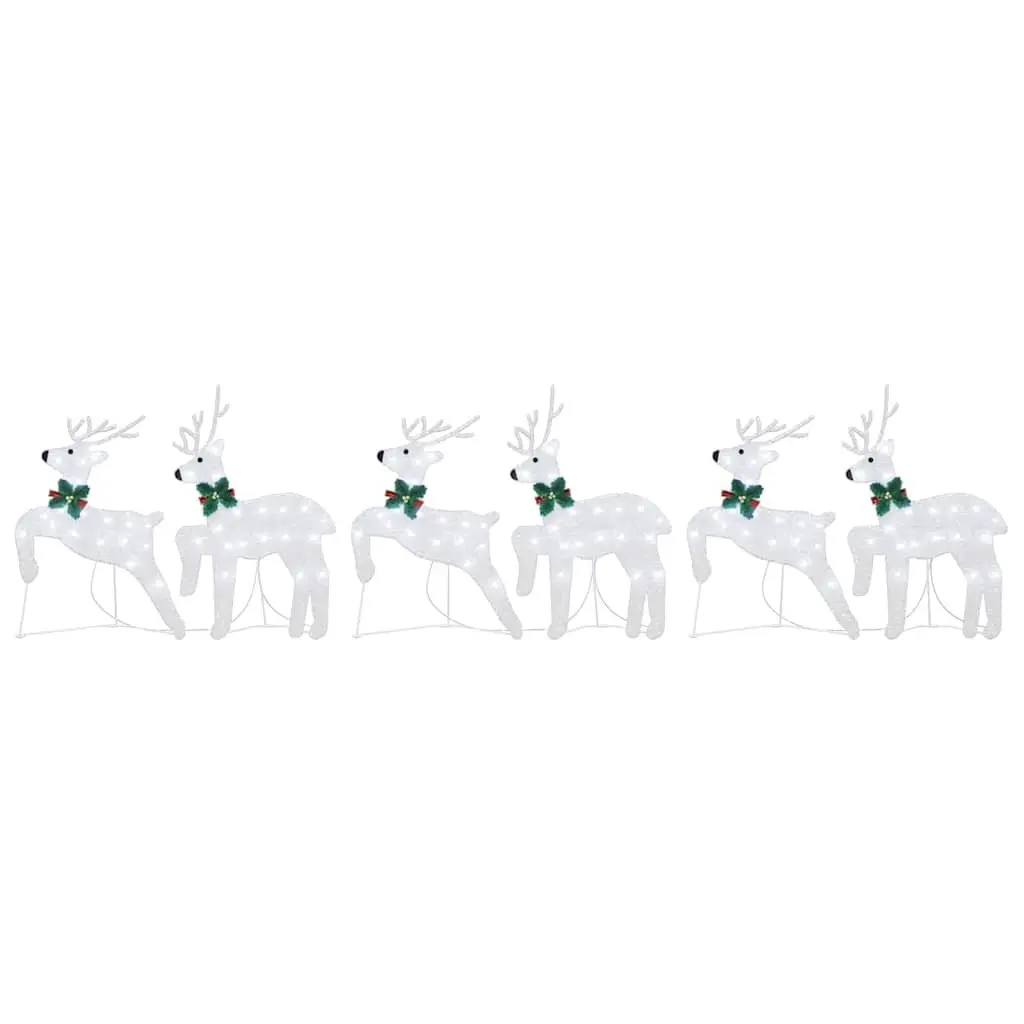 LED Reindeers 6 pcs Silver Christmas Holiday Home Garden Decoration Lights