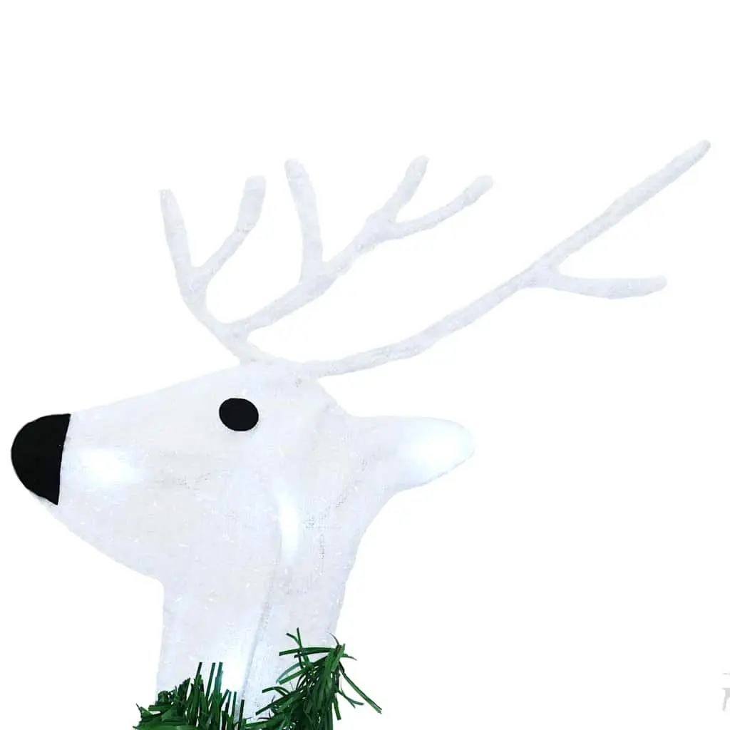 LED Reindeer Decorations Indoor Outdoor 6 Piece Set White Art Deco