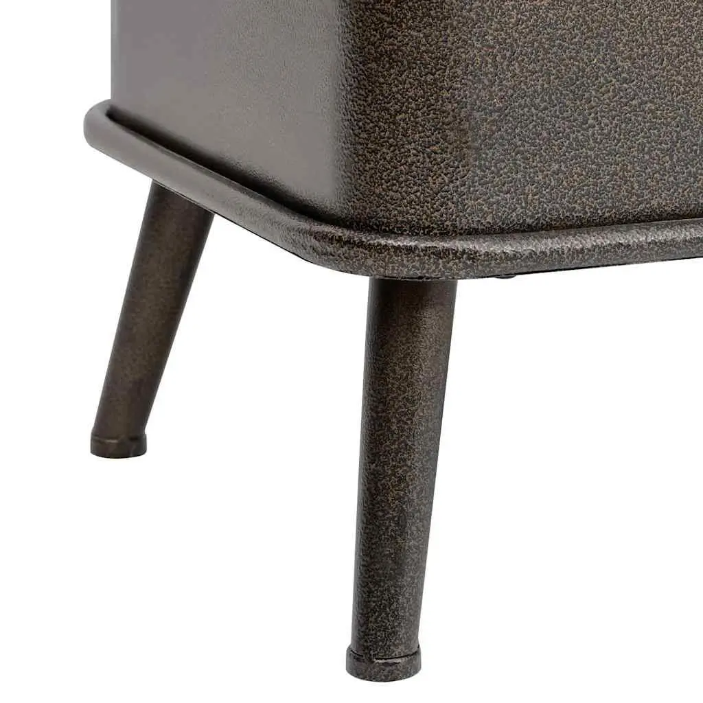 Storage Bench for Hallway 110cm Black Faux Leather Foam Padded Seat