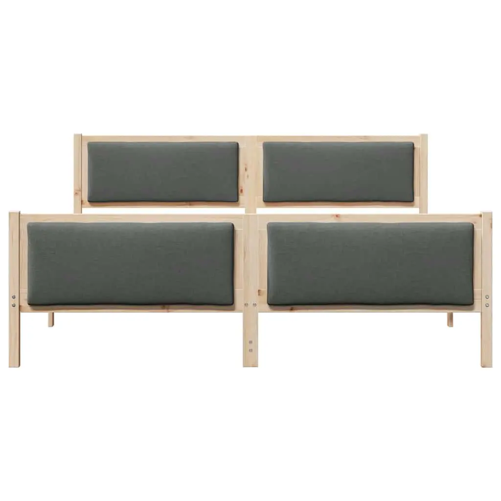 Dark Grey Bed Frame with Headboard 180 x 200 cm