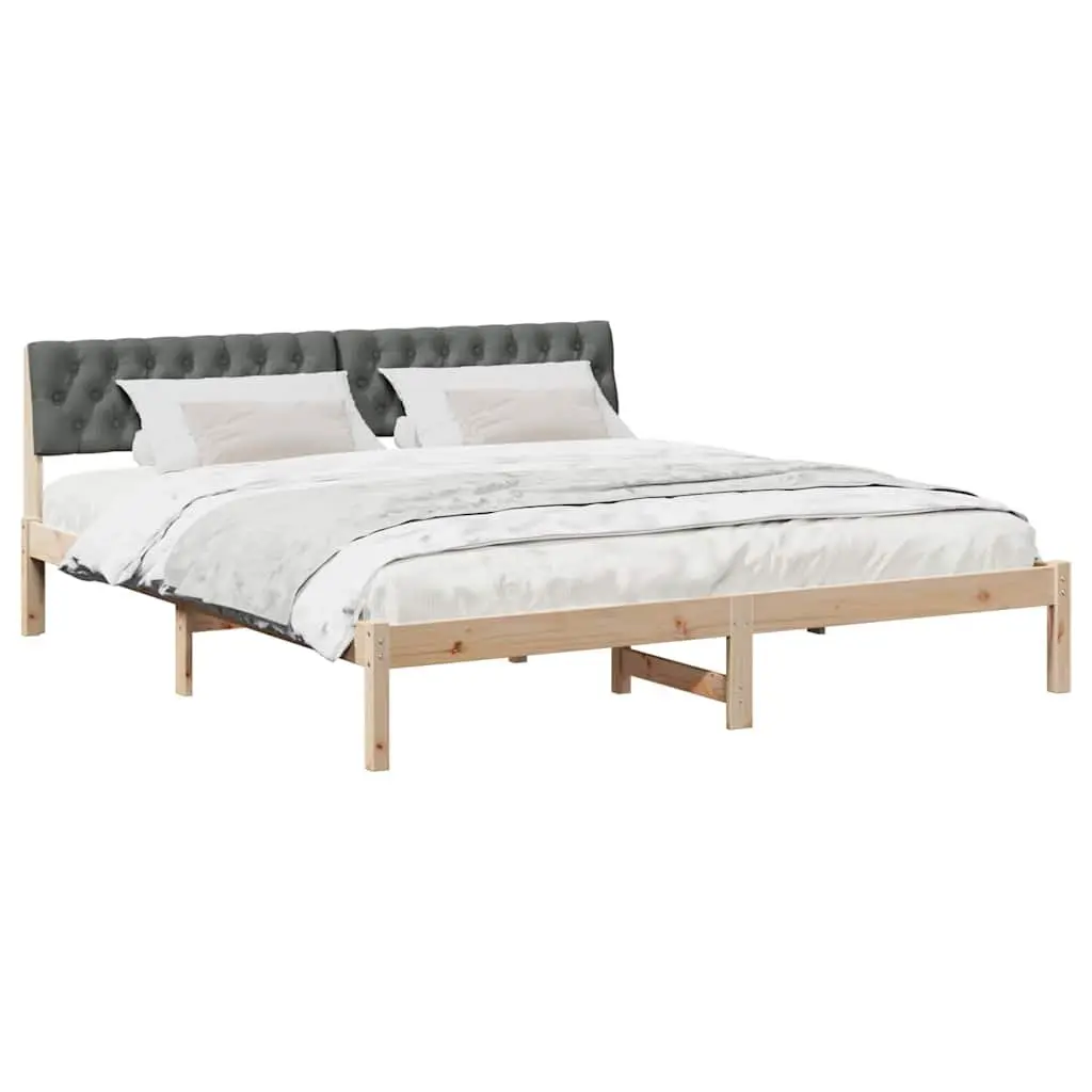 Solid Pine Wood Platform Bed Frame 180 x 200 cm
