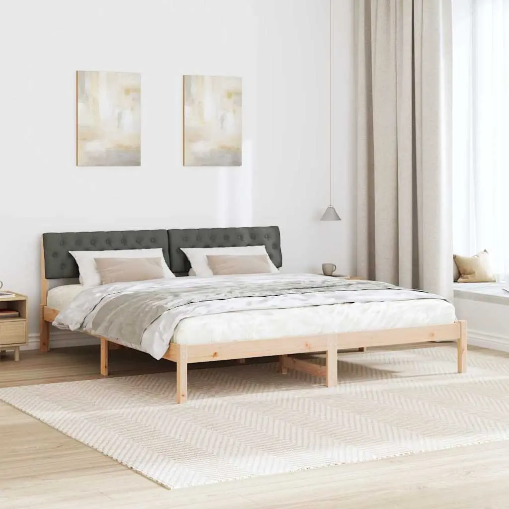 Solid Pine Wood Platform Bed Frame 180 x 200 cm