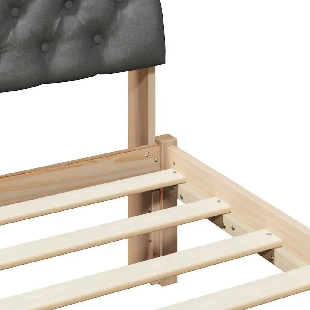 Solid Pine Wood Platform Bed Frame 180 x 200 cm