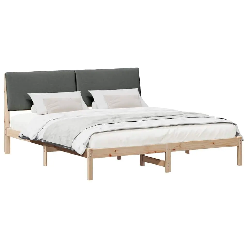 Bed Frame 180 x 200 cm in Solid Pine Wood with Headboard