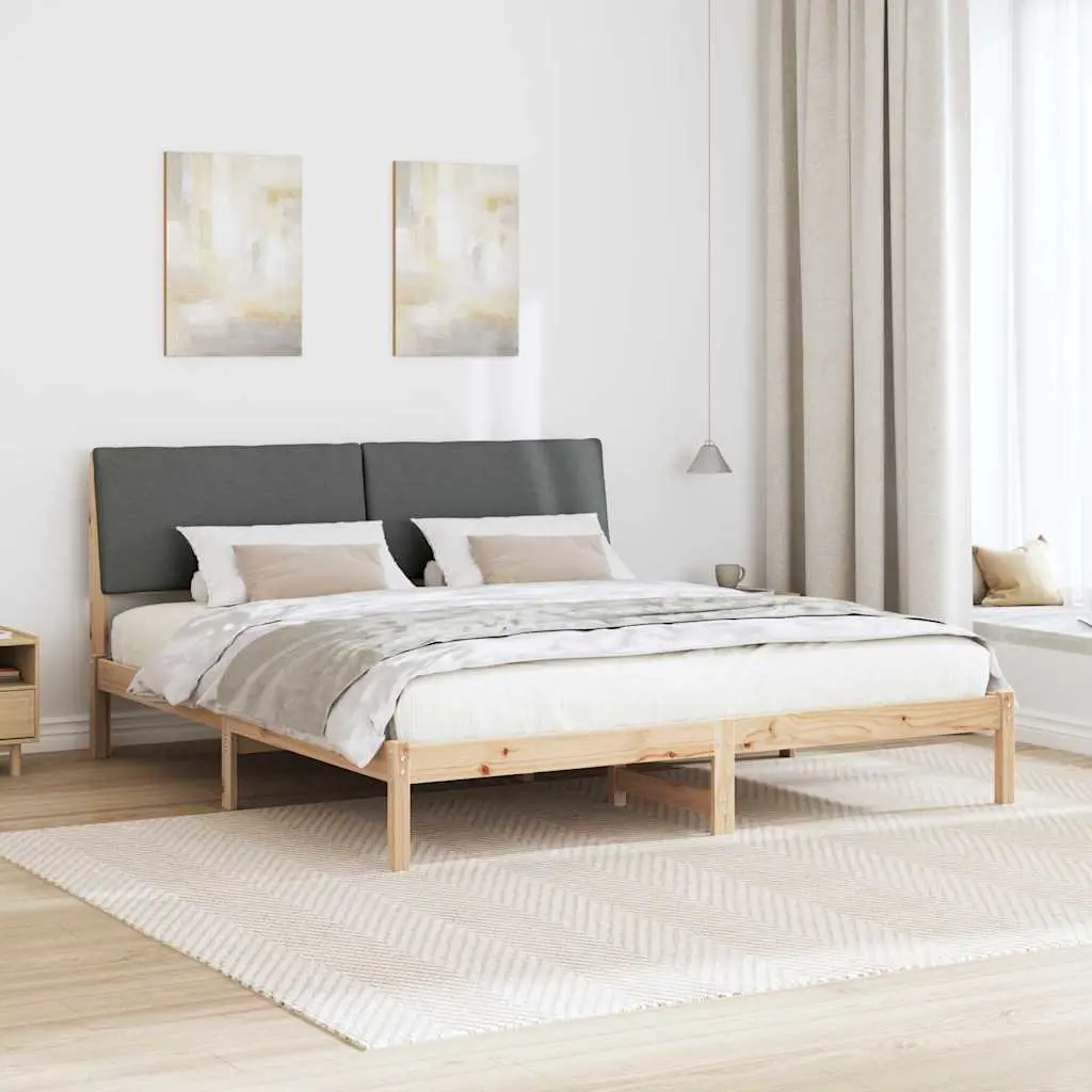 Bed Frame 180 x 200 cm in Solid Pine Wood with Headboard