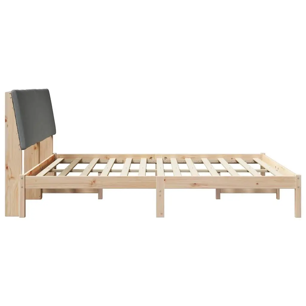 Bed Frame 180 x 200 cm in Solid Pine Wood with Headboard