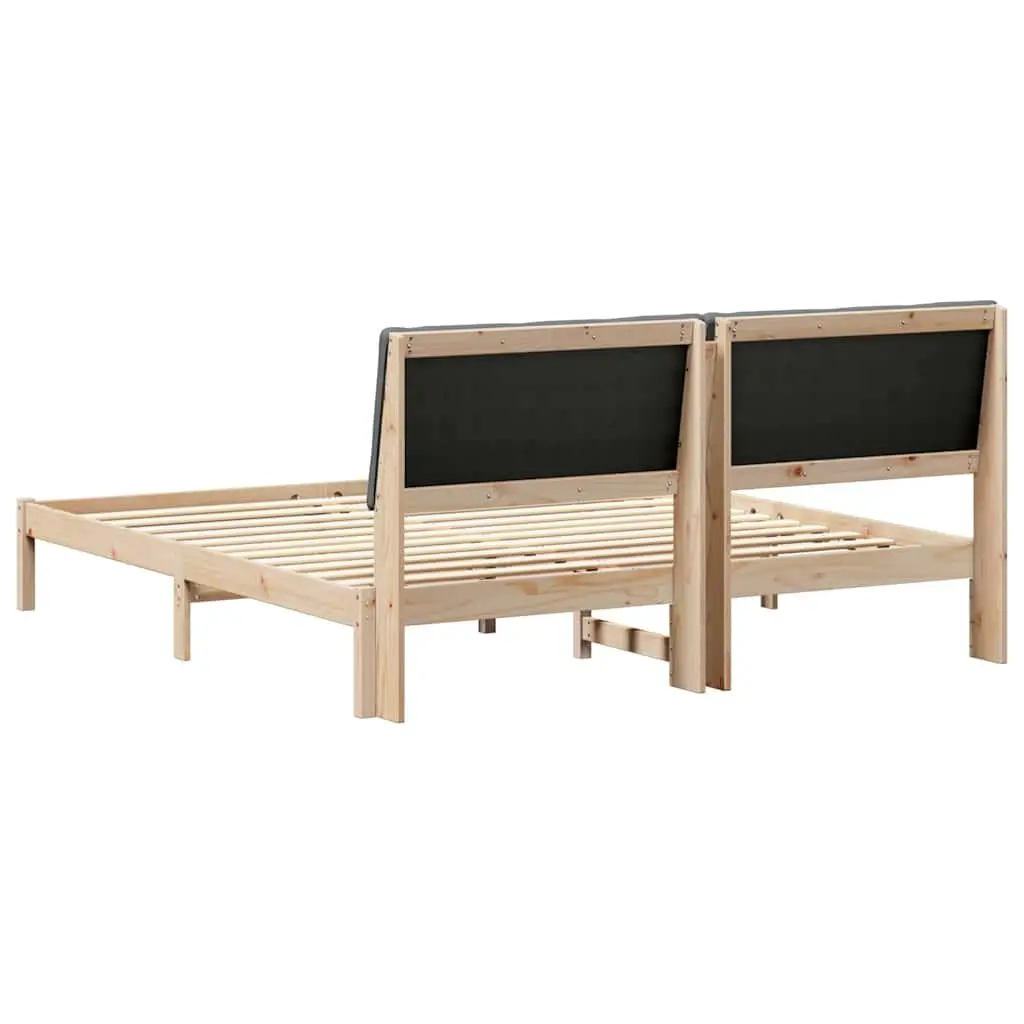 Bed Frame 180 x 200 cm in Solid Pine Wood with Headboard