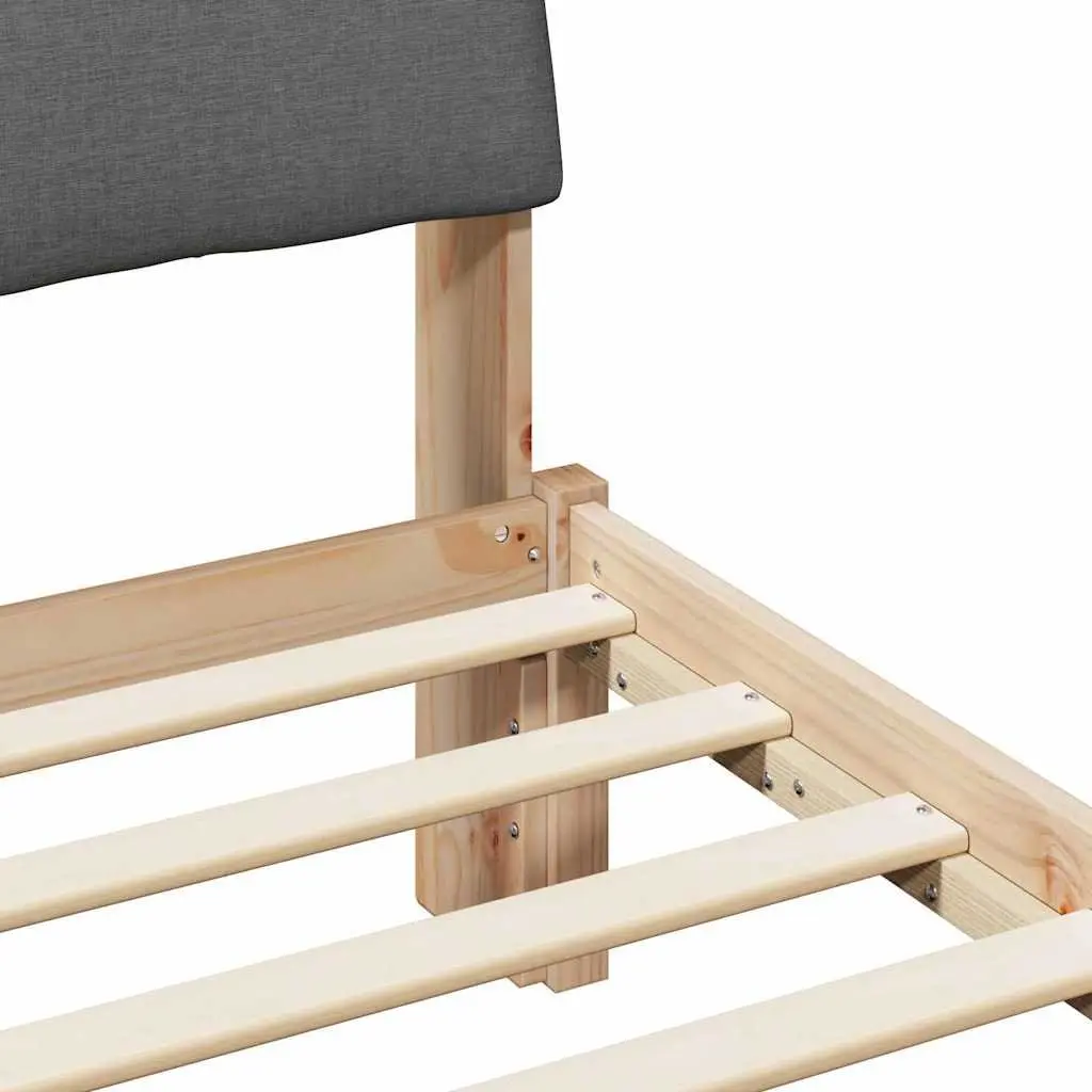 Bed Frame 180 x 200 cm in Solid Pine Wood with Headboard