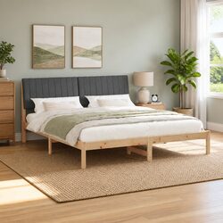 Specifications of Brown Bed Frame with Headboard 180 x 200 cm