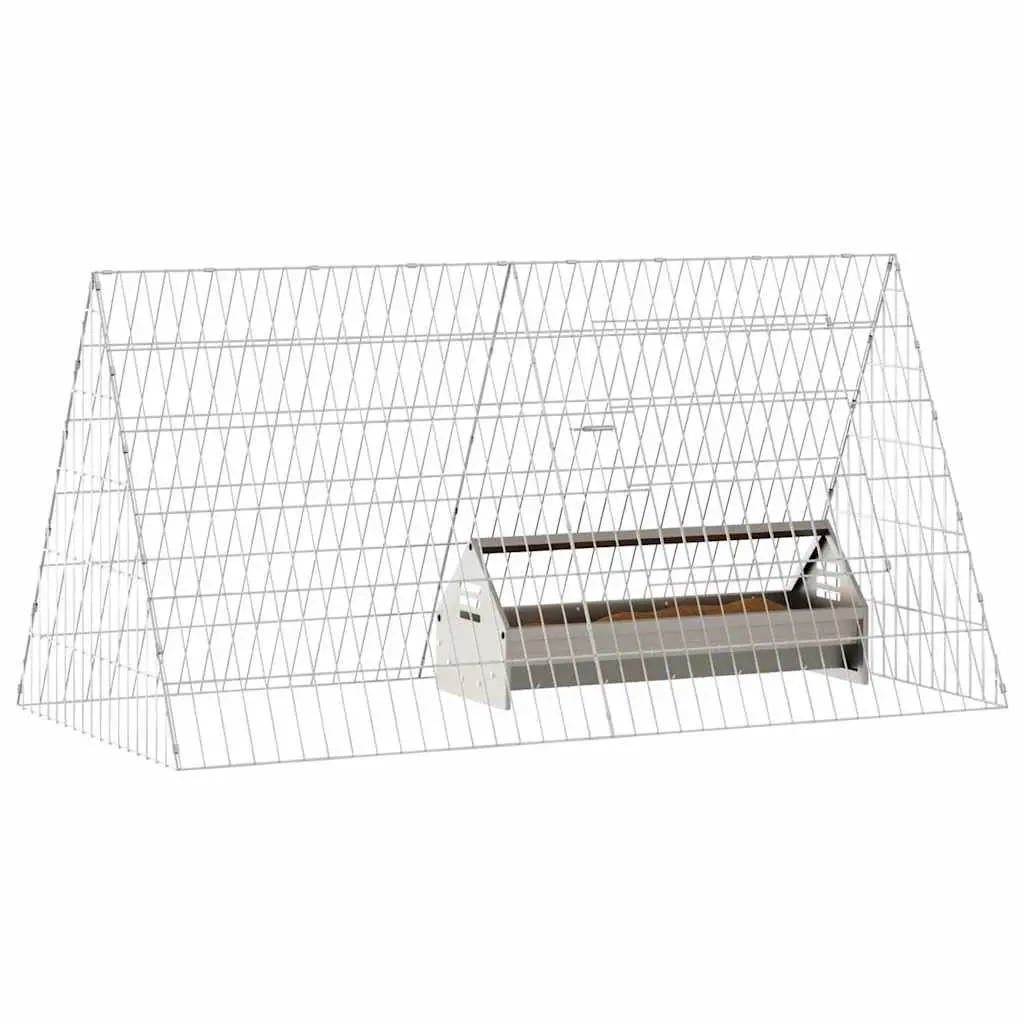 Chicken Cage Outdoor 110 x 55 x 55 cm Galvanised Steel Small Animal