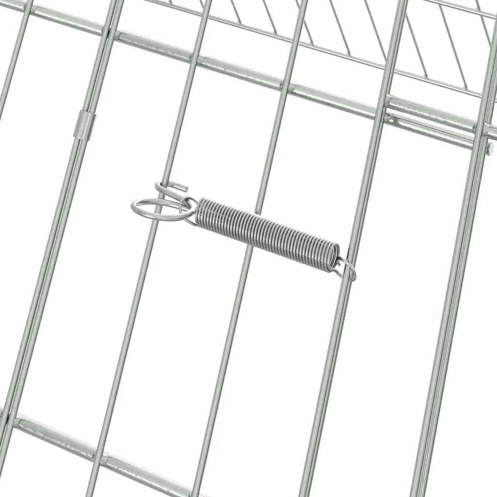 Chicken Cage 650 x 100 x 85 cm Silver Galvanised Steel Outdoor Poultry Run