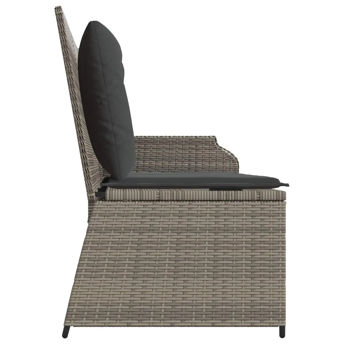 Garden Bench Outdoor Use Grey Reclining Seating