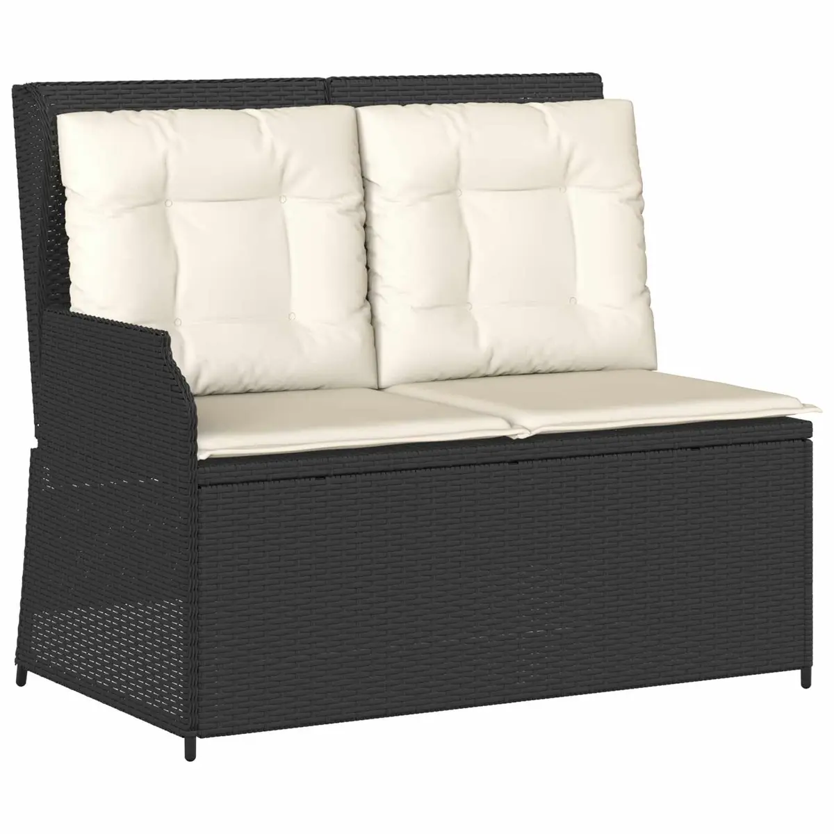 Reclining Garden Bench with Adjustable Multi-Position Backrest