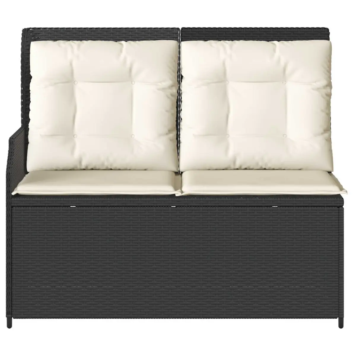 Reclining Garden Bench with Adjustable Multi-Position Backrest