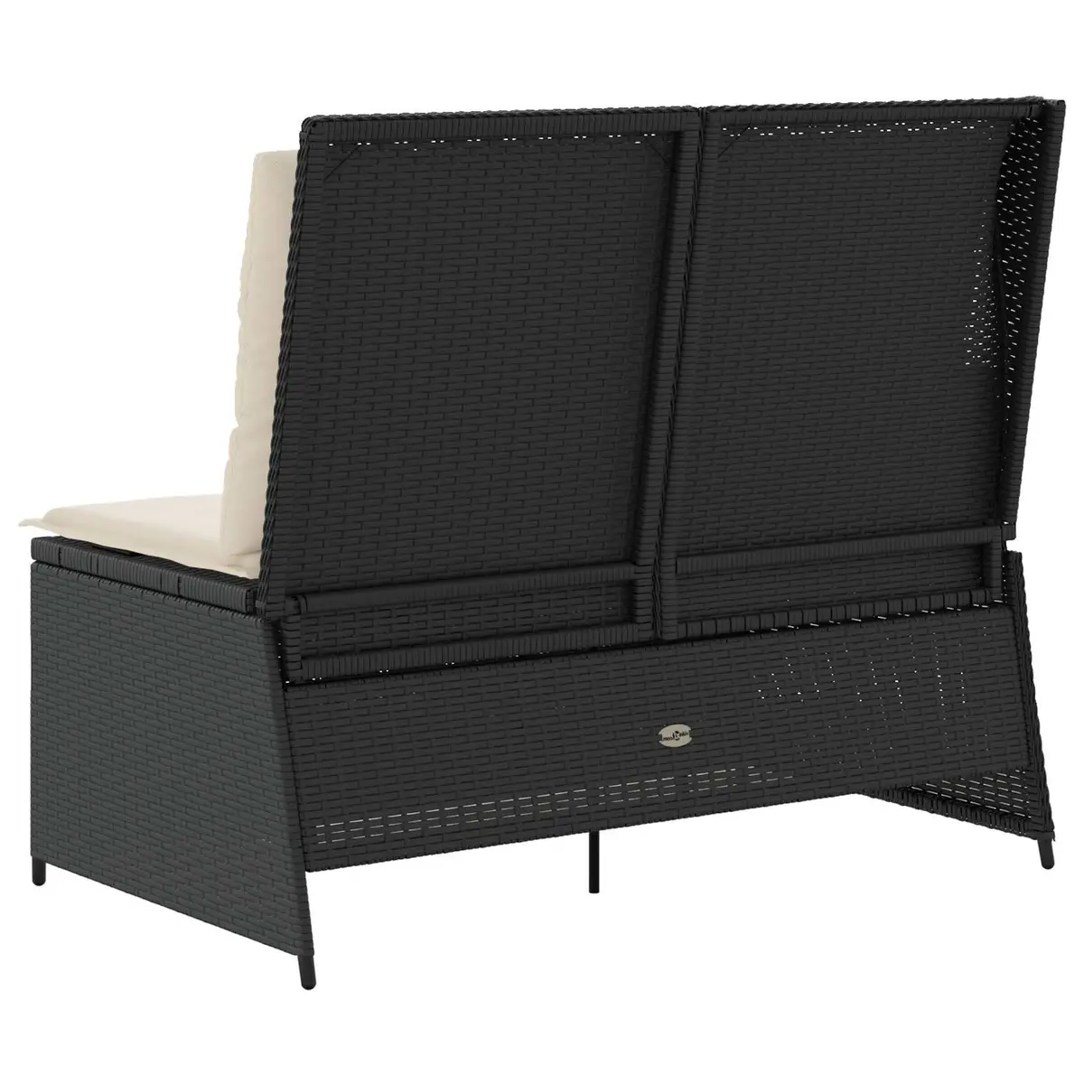Reclining Garden Bench with Adjustable Multi-Position Backrest