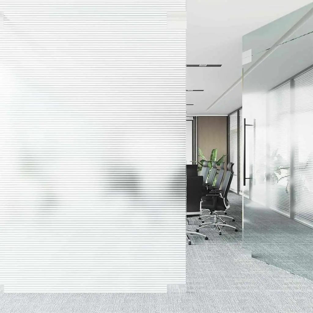 Self-Adhesive Window Film for Bathroom Bedroom 90x500cm Frosted Stripes